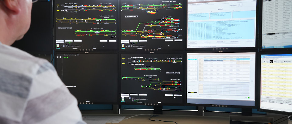 Ein Bedienplatz für ein digitales Stellwerk